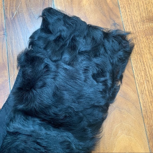 Vintage Black Genuine Fur Collar - Picture 2 of 5